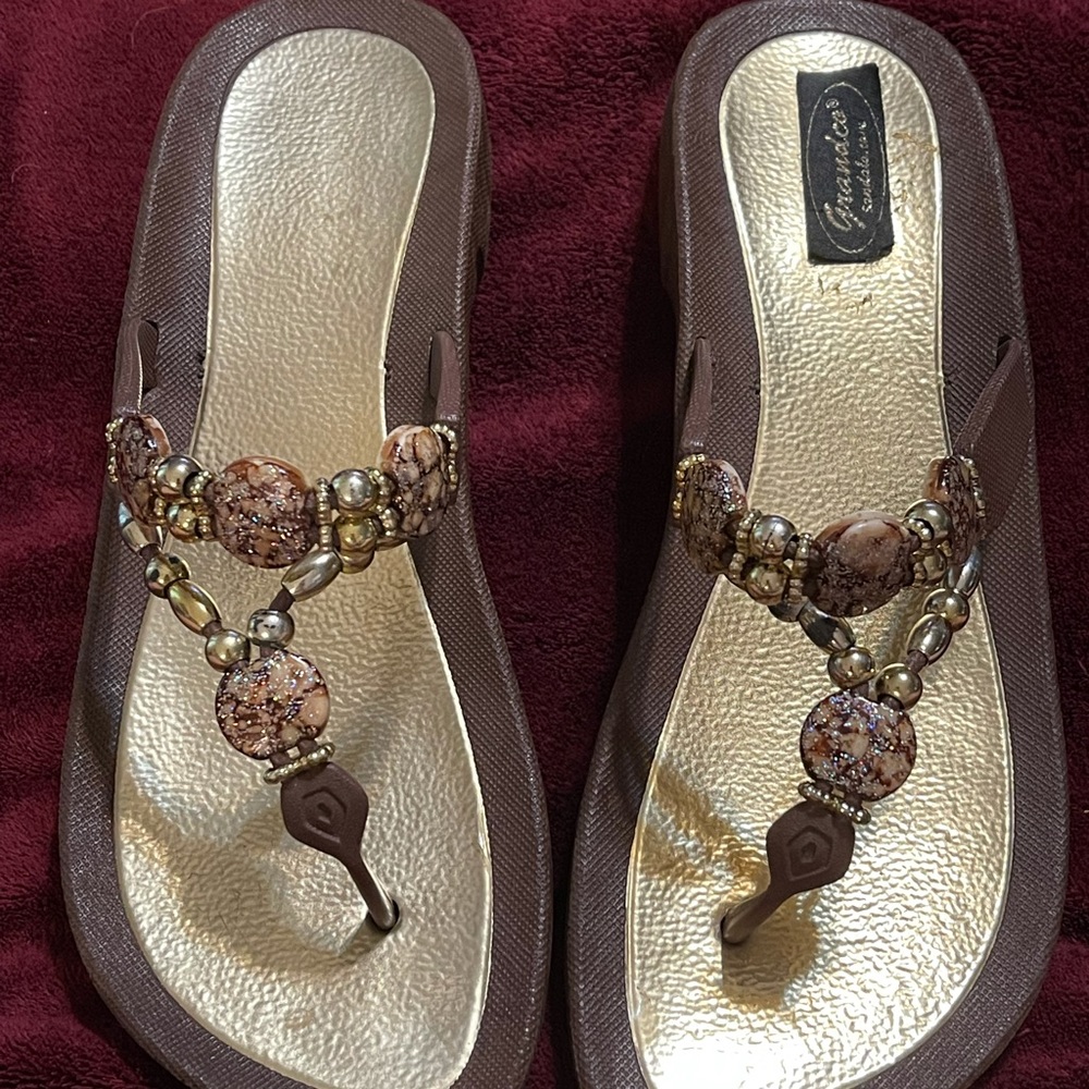 Super cute brown sandals.  Size 10